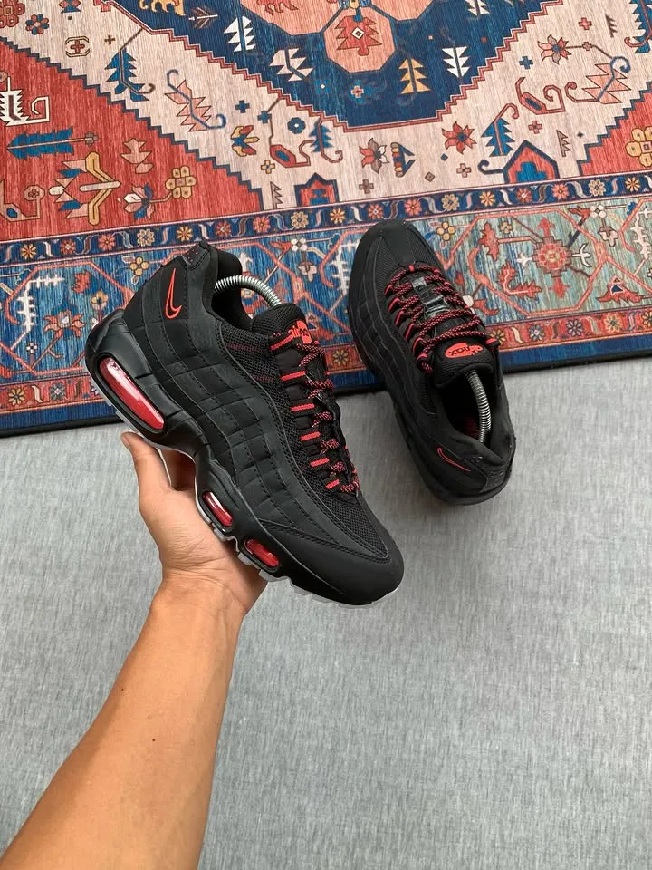 Nike Air Max 95 Big Bubble Black Crismon gray